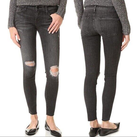 FRAME Denim the Le Skinny De Jeanne Jeans Mercer Distressed Size 25 - Picture 2 of 12
